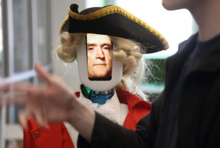 Robot Thomas Jefferson Welcomes Prospective Students at Engineering Open House