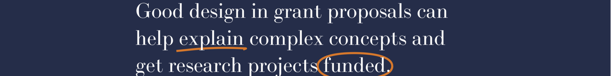 Good design can help proposals get funded